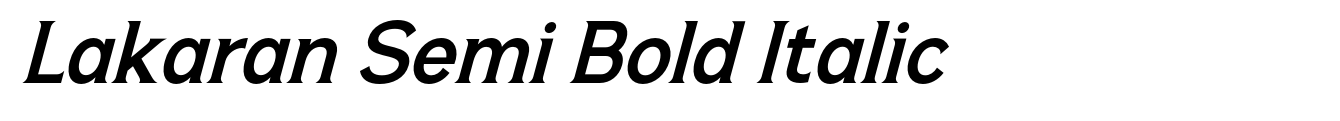 Lakaran Semi Bold Italic